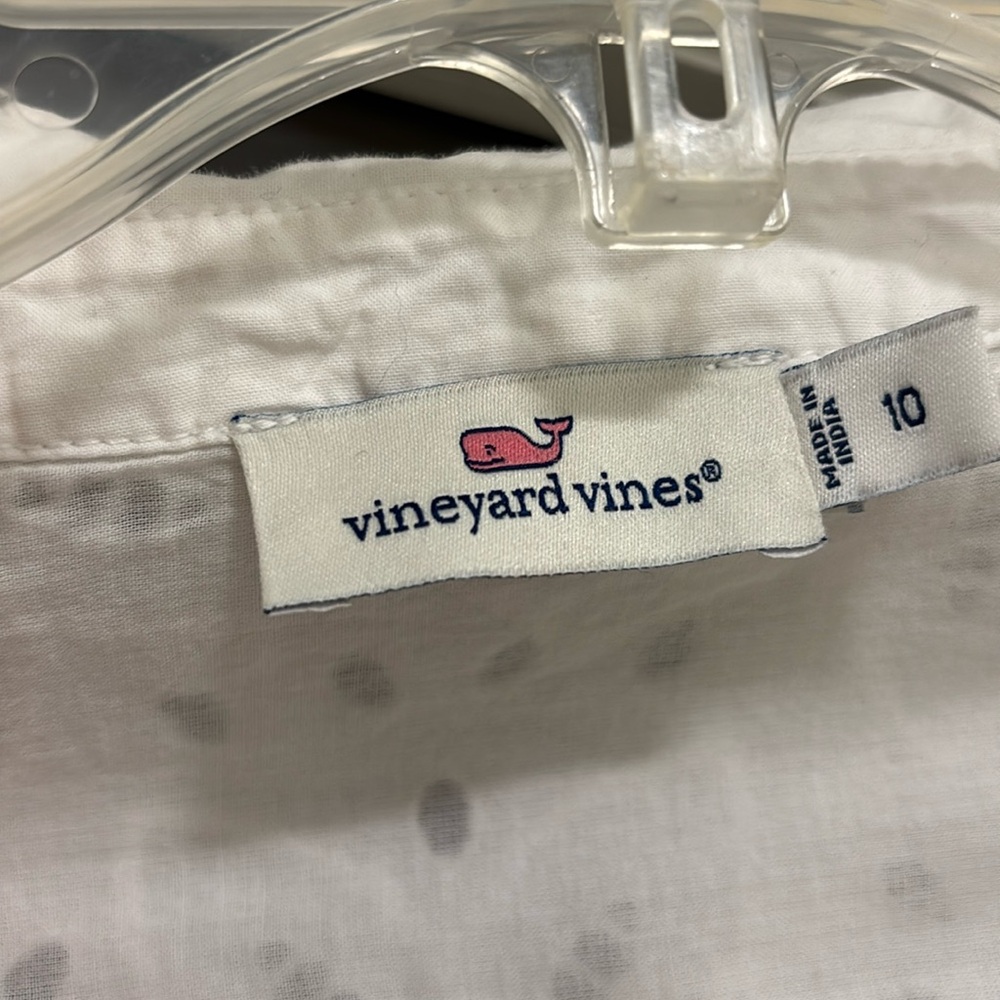 Vineyard Vines white eyelet Margo shirt dress 10 - Picture 4 of 6